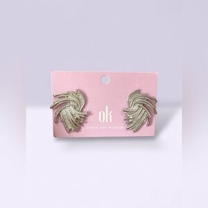 Silver Swirl Earrings By Open the World